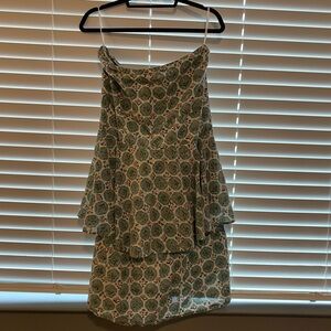 Floral Green Maxi Skirt